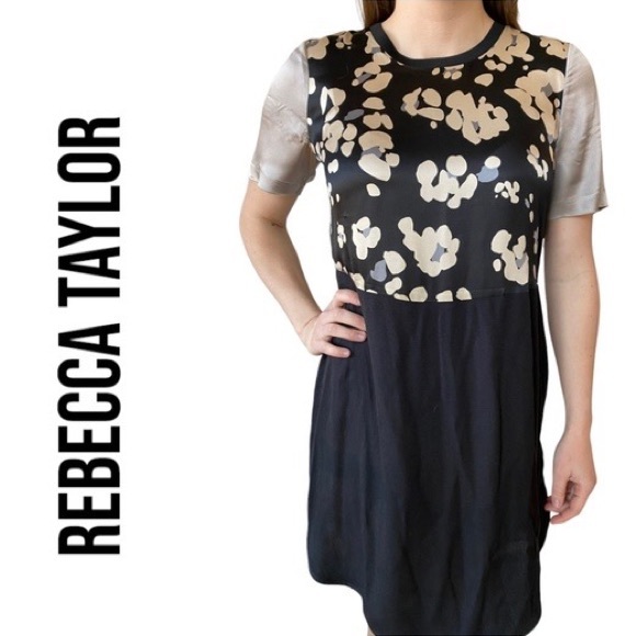 Rebecca Taylor - Color Block Silk Mini Dress - Picture 7 of 7